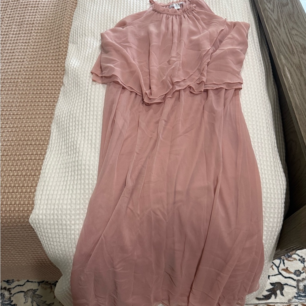 Motherhood Maternity Dusty Rose Pink Maternity Dress
